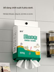 MONLEYTA | Khăn lau nhà bếp dùng một lần Khăn thấm dầu Khăn lau tường treo Dụng cụ vệ sinh nhà bếp Khăn thấm hút ẩm và khô