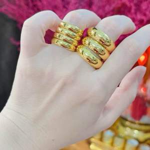 Nhẫn trang sức titan vàng bền đẹp 1 chỉ 2 chỉ 5 chỉ đeo thời trang