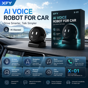 NEW 2026 XFY AI Car Voice Robot Car Intelligent Driving Partner Voice Navigation Music Call Control 2.4GHz WiFi AI Voice Robot