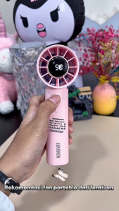 LENTIVEN Kipas Portable Mini High Speed Kipas Kecepatan Tinggi Kipas Angin Turbo Speed Kipas Angin Tampila Digital Display T12
