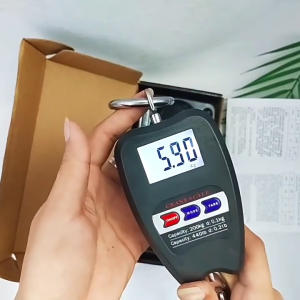 200KG Digital Crane Scales Industrial Hanging Scale Heavy Duty Hanging Hook Handheld Scales Stainless Steel Electronic Weighing