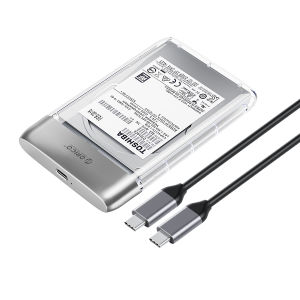 ORICO 2.5 นิ้วใส Type-C กล่องใส่ฮาร์ดดิสก์ USB3.0 5Gbps เคส HDD โลหะรองรับการนอนหลับอัตโนมัติสำหรับพีซีแล็ปท็อปโน๊ตบุค