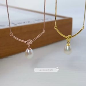 Emas rantai leher 916 indian gold Freshwater pearl necklace womens light luxury haute couture jewelry 2023 new style gift for girlfriend girlfriend 项链