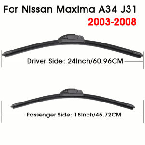 For Nissan Maxima A34 J31 A35 J32 A36 2003-2022 Car Wiper Blade Front Wipers Windscreen Fit U Hook Arm Auto KOSOO Wiper Blades