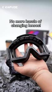Kapvoe | Kapvoe Outdoor Winter Photochromic Ski Goggle Snow Anti-Fog Sunglasses Snowboard Mask Men Women Eyewear UV400 Glasses Snowmobile