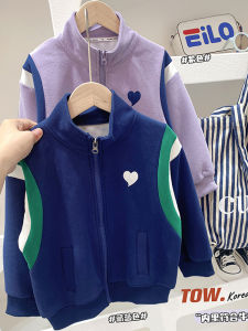 Spring Autumn Zipper Hoodie Boys Jacket Girls Cardigan Middle Large Childrens Clothing Casual Style Cartoon Pattern