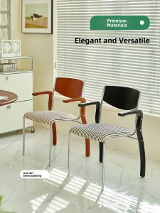 NORCHAIR Mid-Century Bauhaus Dining Chair Compact Home Use Backrest Table Chair Vintage Luxury Casual Armchair