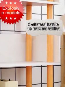 Thickening 4/5/6 Layers Book Shelf Wooden  For Children Study Storage Shelves Organizer Bookshelf Display Rack