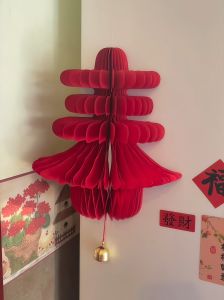 3D New Year Hanging Lantern Decorative Items Chinese Character Spring Snake Year Living Room Festive Decoration Paper Material