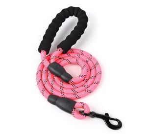 1.2m Reflective Dog Leash With Soft Padded Handle Heavy Duty Traction Rope For Small Dogs Enhance Safety Night Walk Pet Leash