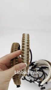 LINBAI Flask Water Bottle 800ml 1000ml Paracord Handle Tumbler Accessories Earth Series Hand Rope Universal for Wide Mouth Bottles