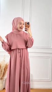 Gamis Wanita Dress Nadira Terbaru Crinkle Airflow Premium Terlaris Wudhu Friendly Gamis Remaja