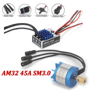 NEEBRC 2830 2400KV Outrunner Brushless Motor 14T Gear T/SM3.0 Plug 45A ESC for 1/12 RC MN128 Climbing Crawler Car Model Parts
