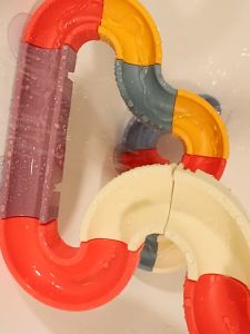 DIY Baby Bath Toys Assembled Track Bathtub Ball Bearing Slider Childrens Splashing Gift Shower Water Education Toys For Kids Toddler Bath Toys 34 PCS DIY Duck Slippery Slide Track Baby Bath Tub Toys with Suction Cups