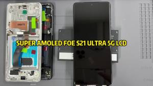 AMOLED For Samsung S21 Ultra 5G LCD Display Touch Screen Digitizer Assembly For S21 Ultra G998B G998B/DS With Frame
