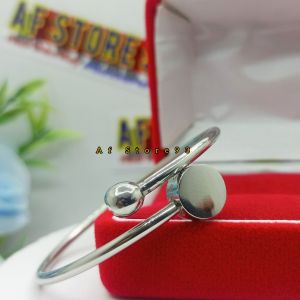 Gelang Tangan Monel Asli Stainless Steel Motif Tablet Pentol