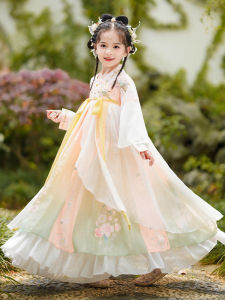 Elegant Ancient Chinese Style Girls Dress Fairy Tale Princess Costume Childrens Hanfu Uniform Autumn Fashion Kids Tang Suit