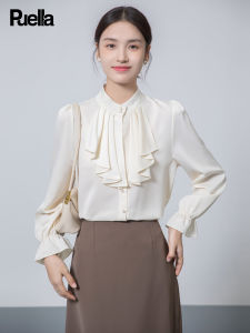 puella | Autumn Stylish Commuter Flutter Collar Shirt