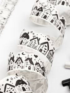 Creative Black And White Irregular Cutting Stickers For Scrapbooking