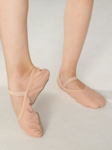 รองเท้าเต้นบัลเลต์นุ่ม Sansha สำหรับเด็ก รองเท้าเต้นรำหนังวัว รองเท้าเต้นรำฝึกซ้อม รองเท้าเต้นรำหนังสีล สวมใส่สบาย