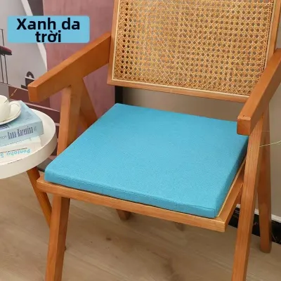 Đệm Ghế Sofa Bằng Mút Dày Ghế Thay Giày Cứng Đệm Ghế Cao Mật Độ Đệm Ghế Làm Cao Độ Đệm Ghế Bằng Vải Lanh Phong Cách Bắc Âu Hình Vuông Đơn Sắc