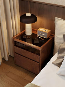 OYIla | Intelligent Solid Wood Bedside Table Multi-Function Storage