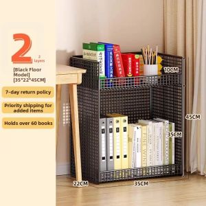 Portable Book Storage Cart Multilayer Organizer