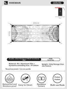 HIKEMAN | Double-sided Aluminum Film Thickened Lightweight Foldable Waterproof Camping Ground Mat