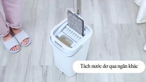 Bộ cây lau nhà thông minh tự vắt 360 độ chính hãng - Kèm 2 bông lau