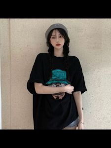 Kaos Wanita Lengan Pendek 2025 - Sablon Emoji Senyum Streetwear Bahan Katun Combed Tebal Premium