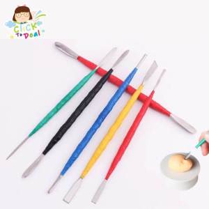CTD 6pcs/set Stainless Steel Pottery Sculpting Tools Clay Ceramic Modeling Tools Plaster Sculpting Tool Kit Clay Crafts