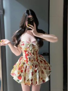 CHANGTONG | Fashionable Unique Retro Two-piece Set Top and Skirt