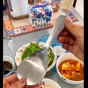 Stainless Steel Spoon Anti-Sticking Rice Spoon Durable Home Kitchen large Serving Spoon