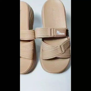 HaOGoS | Sandal Slop Wedges Wanita Ban 2 Silang Embos Laluna LLS LXS-2308 36-41