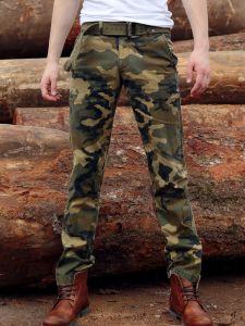 XIAXIANG | Heavy Duty American Outdoor Camouflage Straight Leg Retro Work Trousers