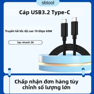 Cáp USB C 3.2 Gen 2 Đầu Đực - Đầu Đực PD 60W 10Gbps Sạc Nhanh Cáp Type-C Cho MacBook iPad PC Laptop Truyền Dữ Liệu Tốc Độ Cao