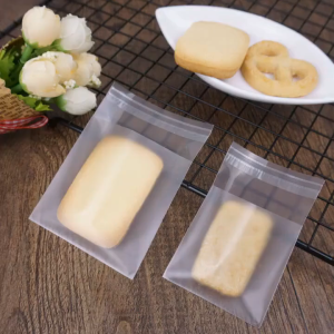 100pcs Thickened translucent cookie bag Plain Frosted Matte Plain Candy Food Cookie Bag