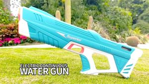 43cm Electric Toy Water Gun Automatic Rechargeable Guns Children Auto High Shooting Power Kid Beach Play Air Blaster