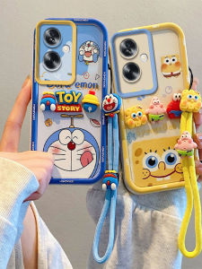 Creative Cartoon Couple Phone Case for OPPO A2 5G/A1S 5G Full Edge Protection Silicone Soft Anti-Fall Cover Cute Anime Sticker