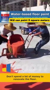 3 in 1 Floor Paint for Cement Wear Resistant Epoxy Resin Floor Paint Suitable for Warehouse Workshop Outdoor Indoor Garage Office Gym Factory Playground Shopping Mall