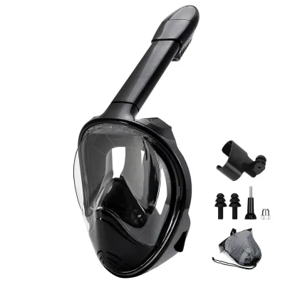 Full Face Snorkel Mask with Detachable Camera MountSnorkeling Swimming Diving Mask Wide View Anti-Fog Anti-Leak for Adult Youth