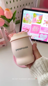 Peliflask by Pelise 10oz/300ml Mini Coffee Mug With Lid/With Straw Stainless Steel Insulated Cup Hot And Cold Tumbler Outdoor Portable Cup