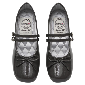 Low Heel Square Toe Bow Mary Jane Womens Shoes