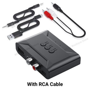 Kebidumei | KEBIDUMEI Bluetooth 5.4 Audio Receiver RCA 3.5mm AUX USB Wireless Adapter With MIC Support U-Disk Playback For Car Kit Speaker