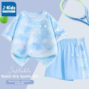 JKIDS | Girls Summer Set Quick Drying Ice Silk T-Shirt and Shorts