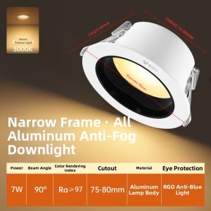 Bull | Anti-glare Recessed Light for Home Use 75mm