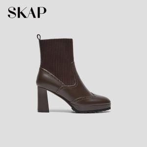 Fashioin Chunky Heel Booties for Women