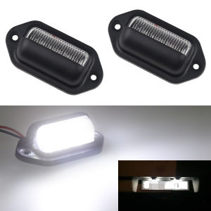 2 ชิ้น SUV รถเก๋งรถบรรทุกรถพ่วงป้ายทะเบียน super bright สีขาวป้ายทะเบียน universal 12 โวลต์ 24 โวลต์รถอุปกรณ์เสริม