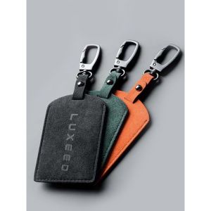 Simple Design 2024 Model Year Key Card Holder Wallet Car Key Case Cover NFC Protection for Business Use Leather Material