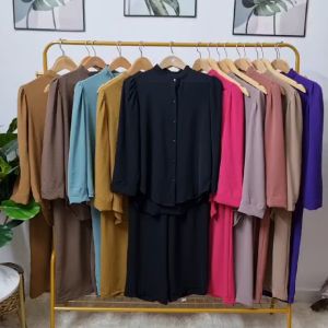 NEW ARRIVAL!! SUIT NATASYA SET WITH PALAZO MATERIAL COTTON CEY IRONLESS FREE SIZE